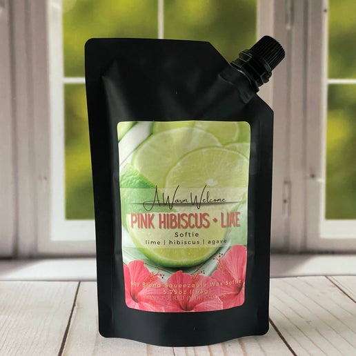 Pink Hibiscus + Lime Softie | Super-Scented Squeeze Wax