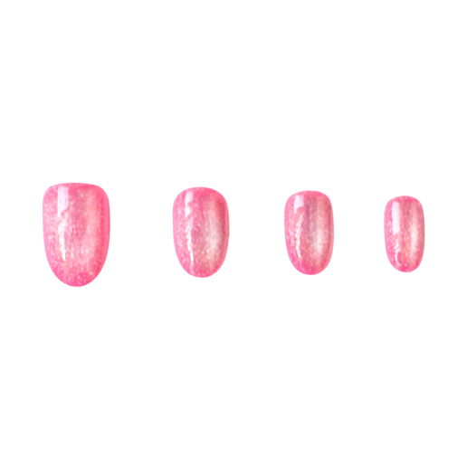 Pink Velvet | Bright Pink Cat Eye Velvet Finish Press-Ons