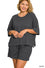 PLUS RAISED RIB SHORT SLEEVE TEE & SHORT PANTS SET