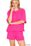 RAISED RIB SHORT SLEEVE TEE & SHORT PANTS SET