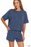 RAISED RIB SHORT SLEEVE TEE & SHORT PANTS SET