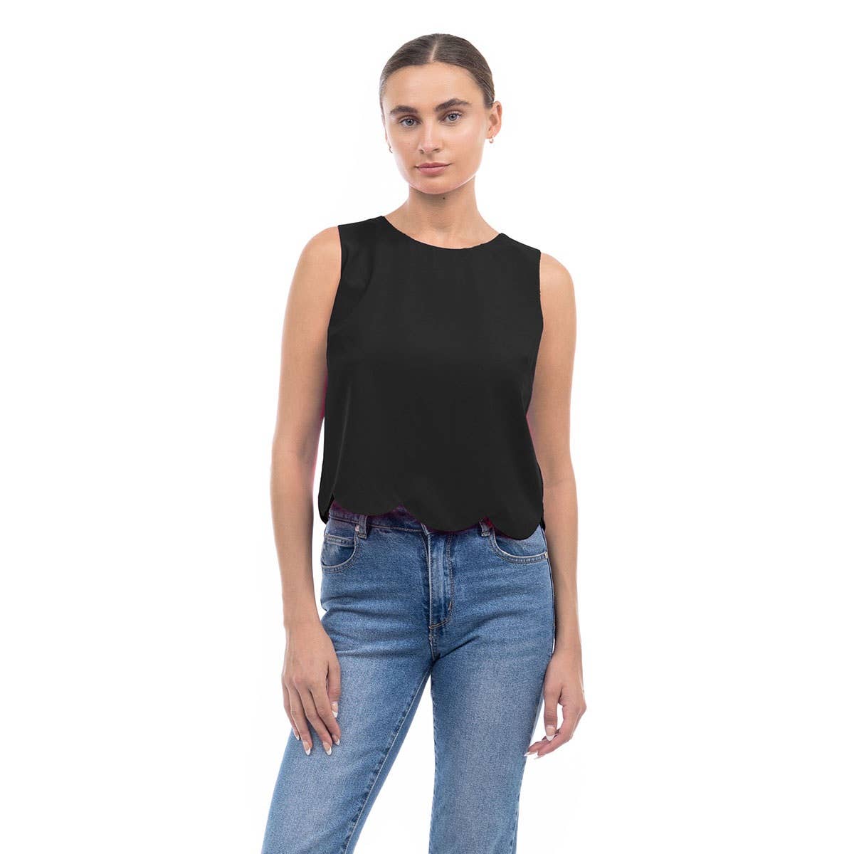Scalloped Hem Top