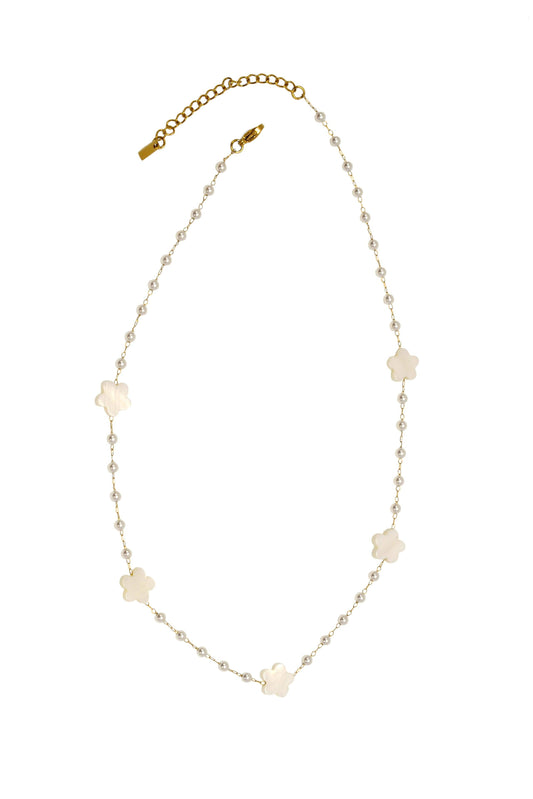 16+ Pearl and Shell Water Resistant Necklace
