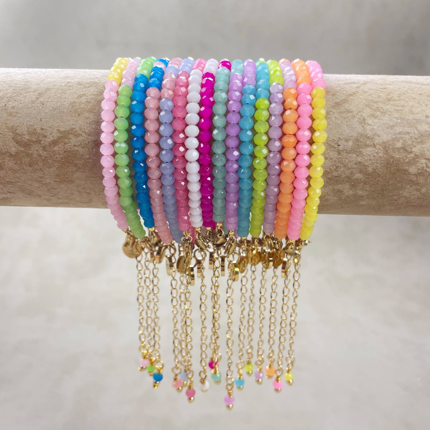 Mia// Lemonade Crystal Beaded Delicate Bracelet