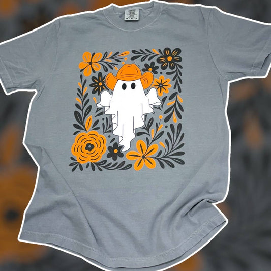 Western Ghost Florals Comfort Colors T-Shirt 