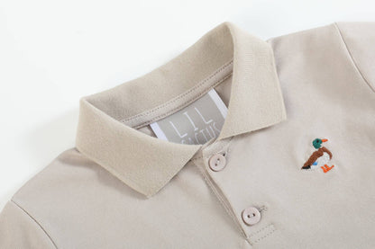Light Brown Mallard Duck Golf Polo Shirt