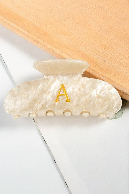 Elegant Monogram Hair Claw
