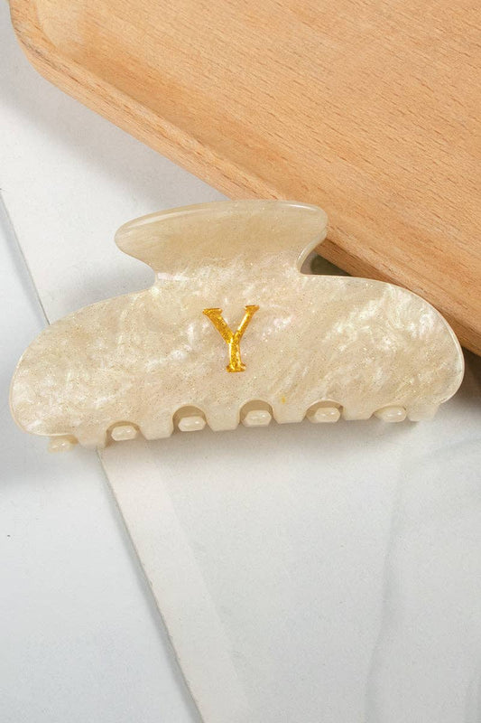 Elegant Monogram Hair Claw