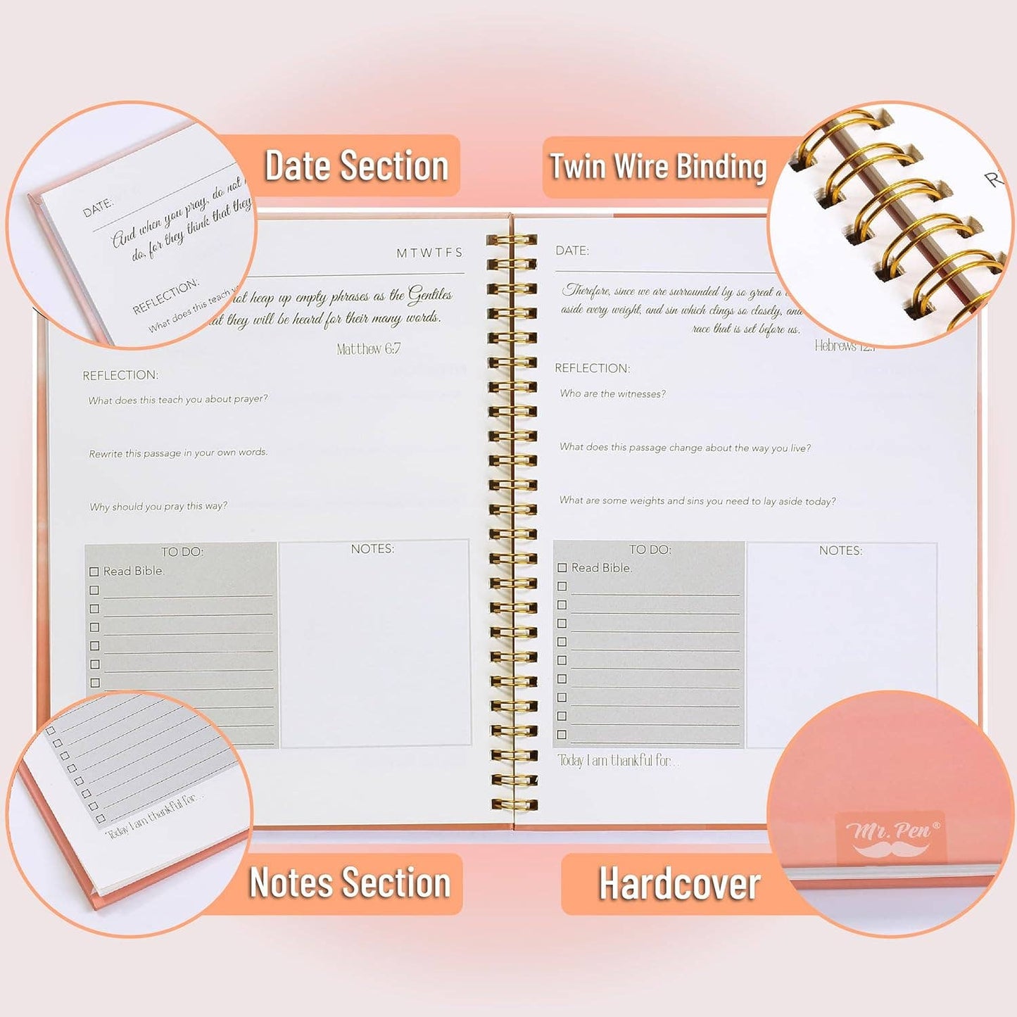 Sunset Blush Mr. Pen Bible Journaling Kit for Women