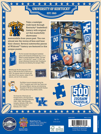 Kentucky Wildcats - Locker Room 500 Piece Jigsaw Puzzle