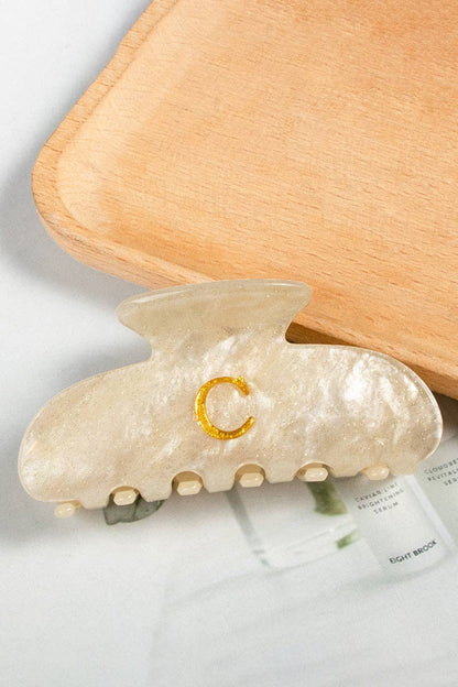 Elegant Monogram Hair Claw