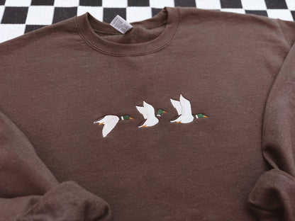 Mallard Duck Embroidered Crewneck | Hunting Sweatshirt
