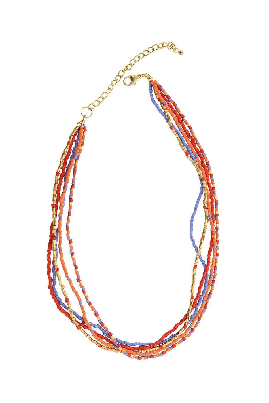 16+ 5 Row Beaded Necklace
