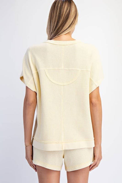 Oversized Mineral Washed Honeycomb Tee