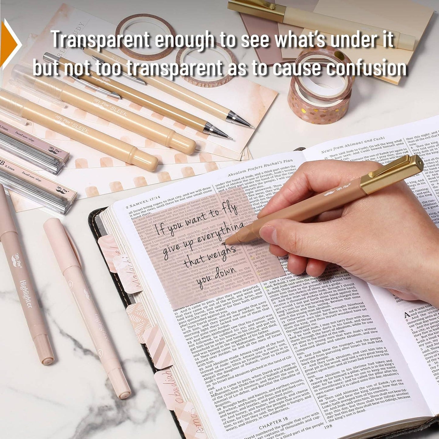 Golden Blush Bible Journaling Kit for Women