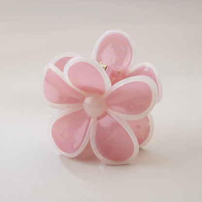 PLUMERIA FLOWER HAIR CLAW CLIP CANDY COLORS