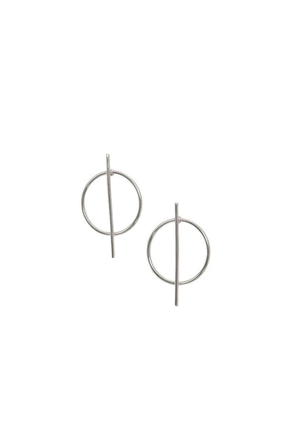 Circle+Bar Stud Earrings
