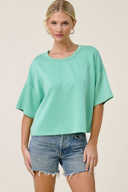 Boxy Short Sleeve Scuba Shirt