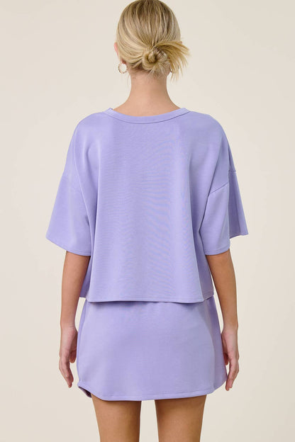 Boxy Short Sleeve Scuba Shirt