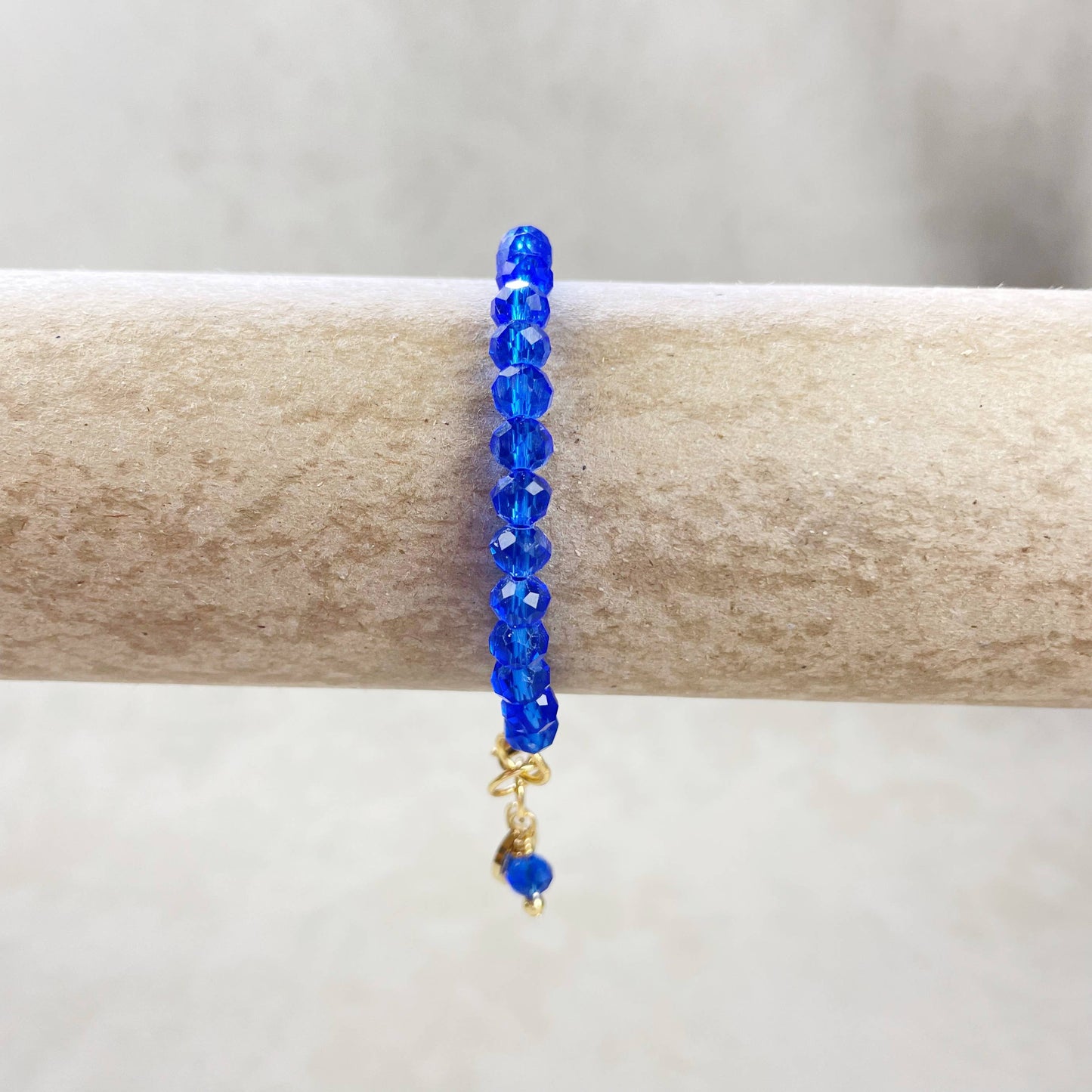 Gloria// Translucent Cobalt Crystal Beaded Bracelet