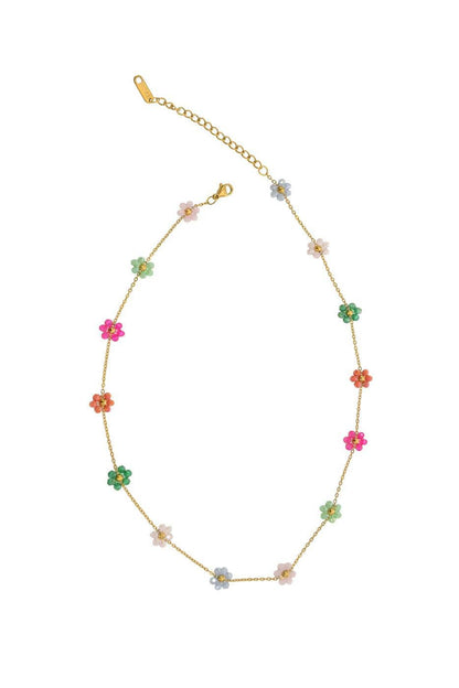 16+ Multi Beaded Daisy Necklace