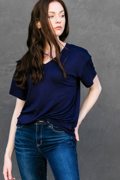 V-Neck Soft Touched Tee