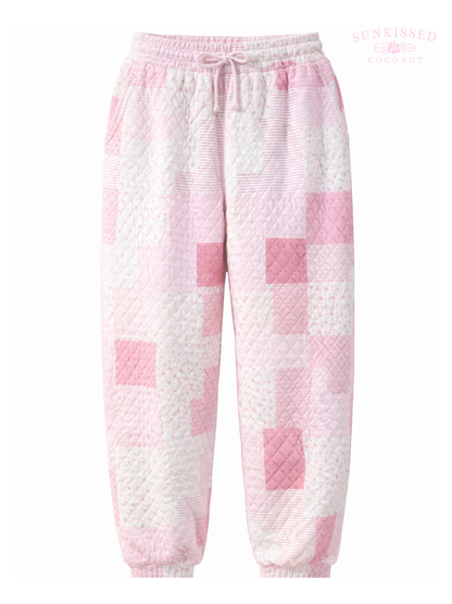 Margo Quilted Patchwork Jogger Sweatpants