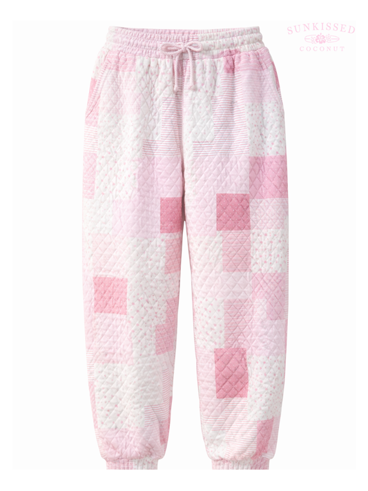 Margo Quilted Patchwork Jogger Sweatpants