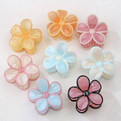 PLUMERIA FLOWER HAIR CLAW CLIP CANDY COLORS