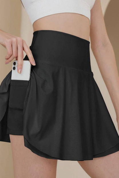 HIGH WAISTED ANTI SLIP YOGA SHORT SKIRT