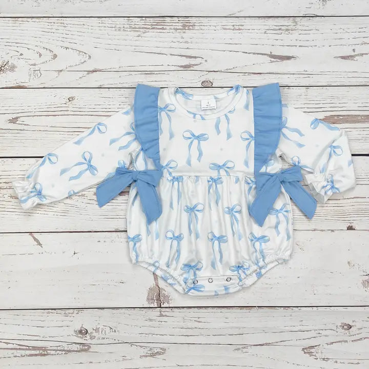 Baby Blue Bow Printed Bubble