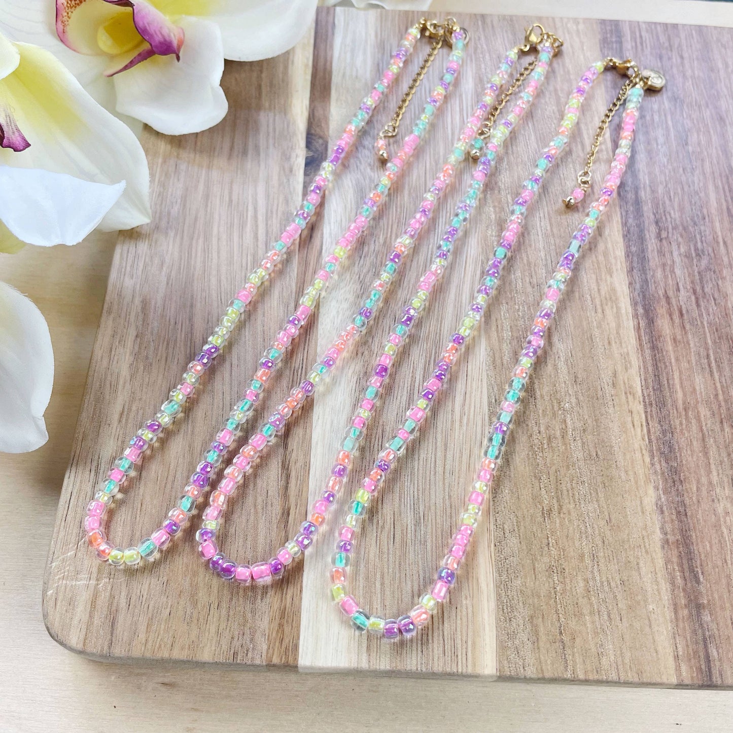 Mixie/// Pixie Mixed Czech Glass Beaded Necklace