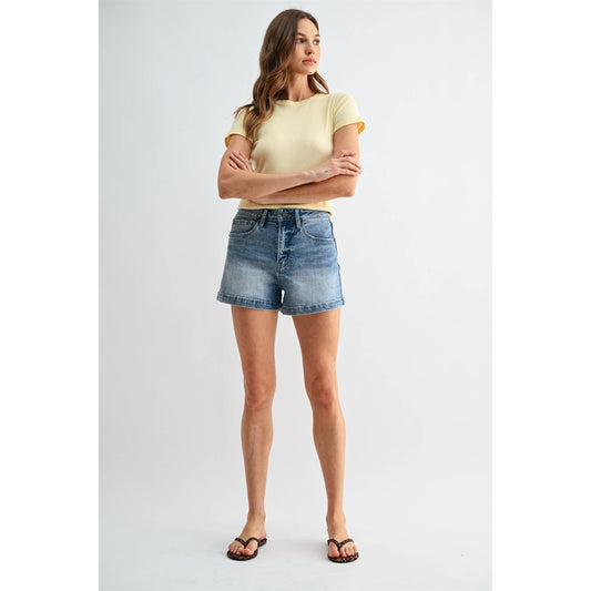 HIGH RISE SHORTS TROUSER HEM