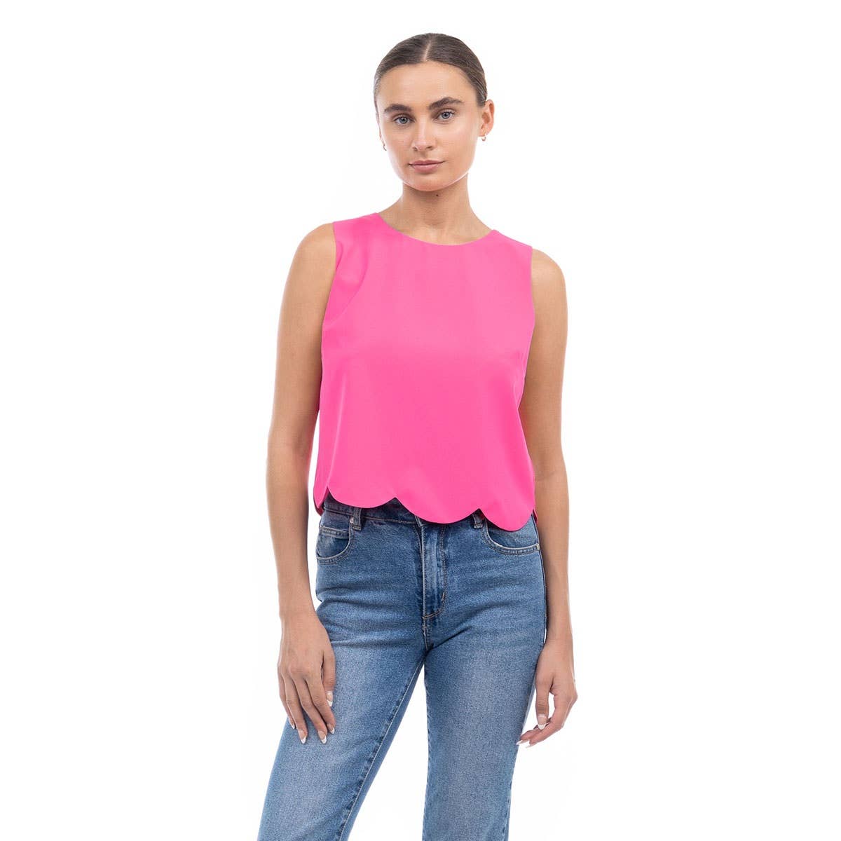Scalloped Hem Top