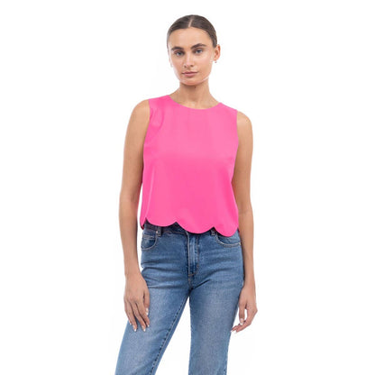 Scalloped Hem Top