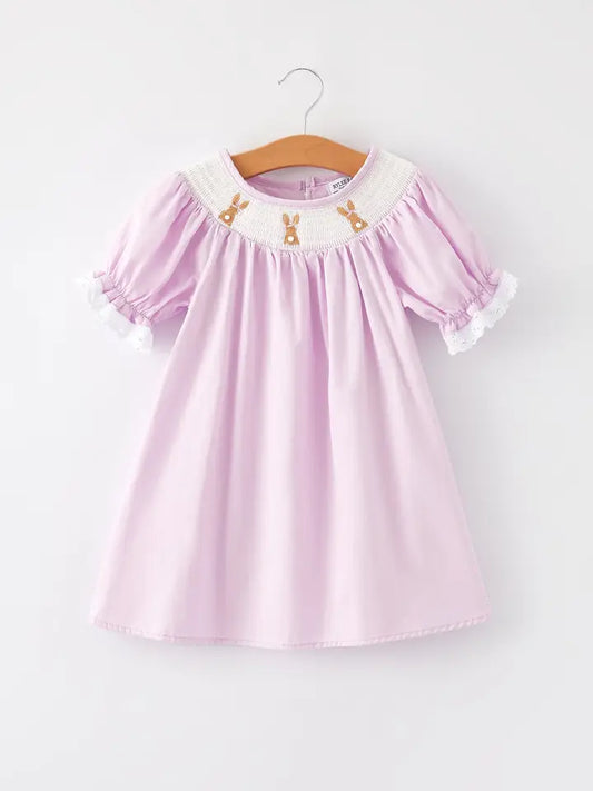 Kids Purple Lace Dress