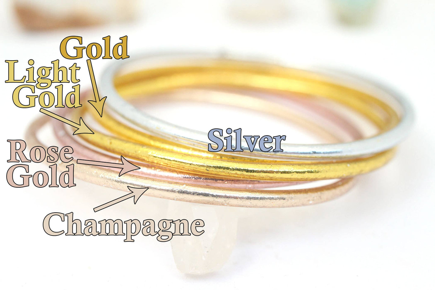 Thin Thai Buddhist Temple Bracelets, Mantra Bangle