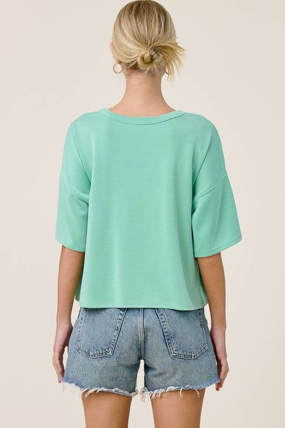 Boxy Short Sleeve Scuba Shirt