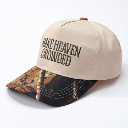 MAKE HEAVEN CROWDED BASEBALL CAP in RED
