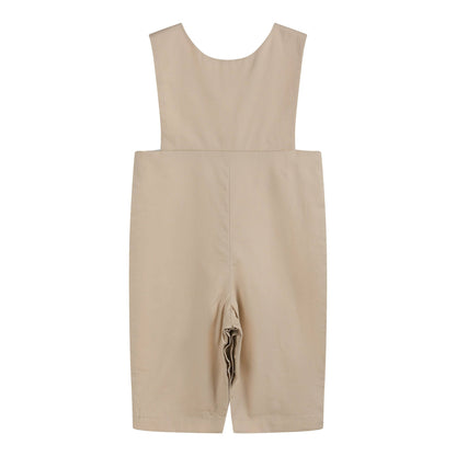 Light Brown Mallard Smocked Overalls