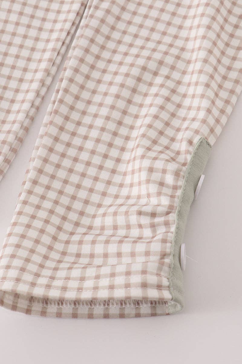 Dog Deer Fish embroidery ruffle pants set