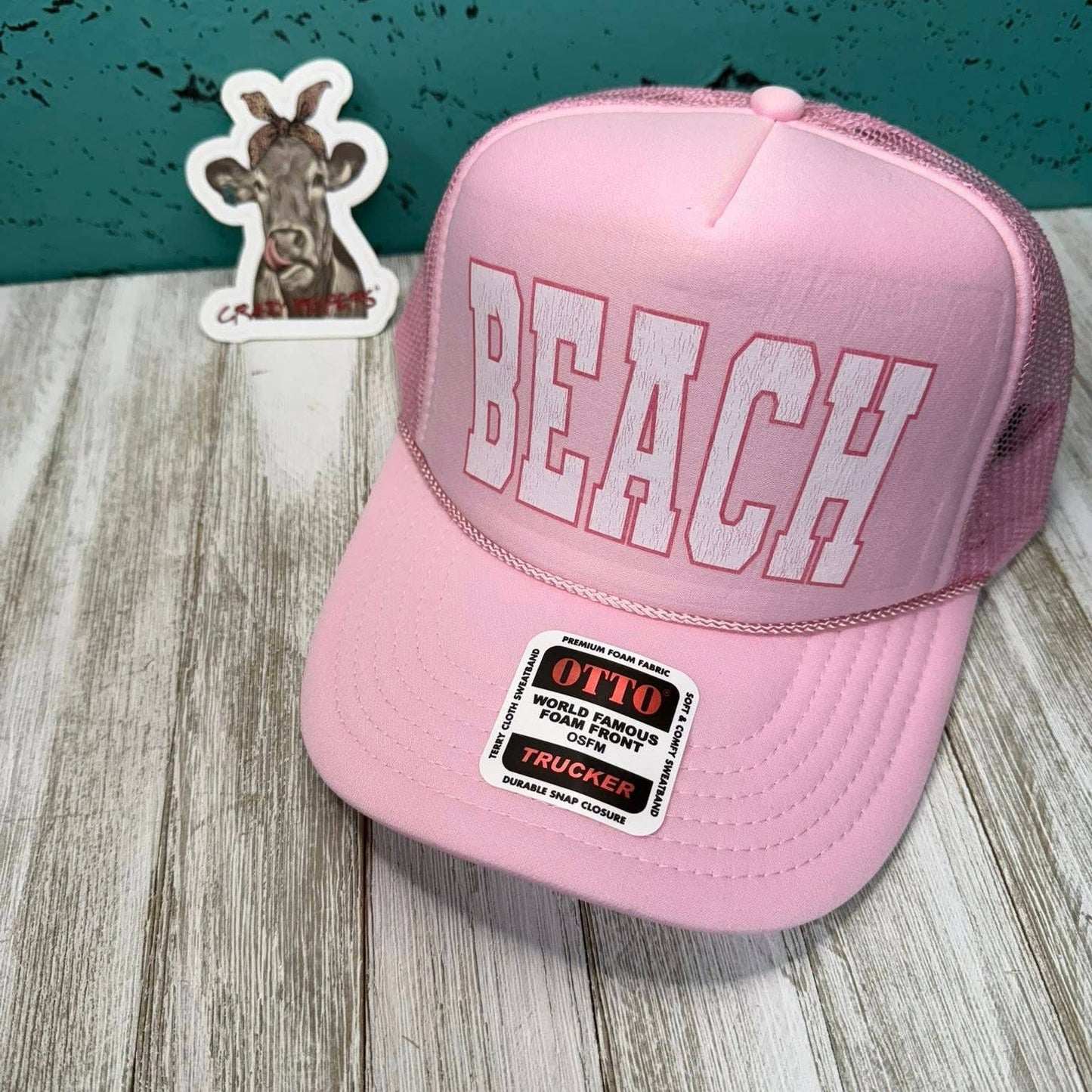 Location Trucker Hat PINK/WHITE