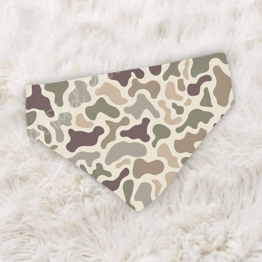 Duck Camo Collar Slip On Dog Bandana 