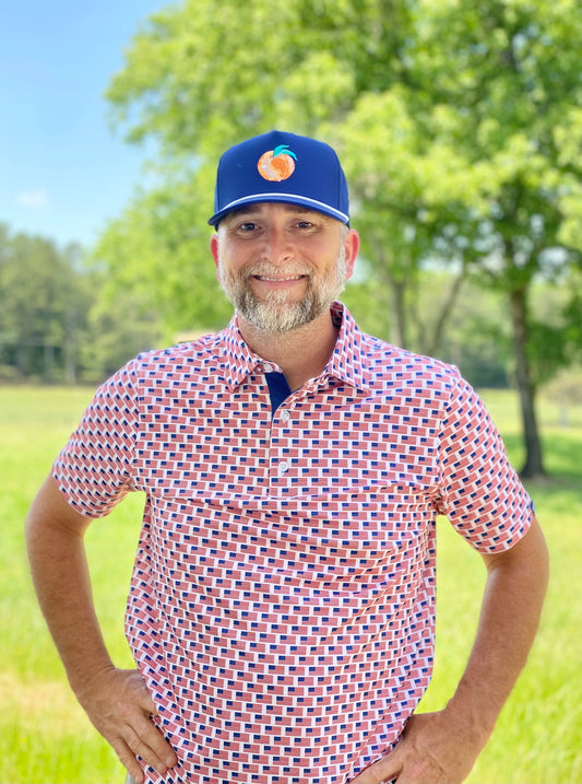 American Flag Performance Polo