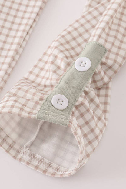 Dog Deer Fish embroidery ruffle pants set