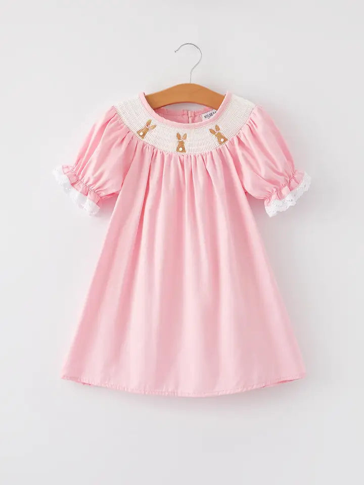 Kids Pink Lace Easter Dress