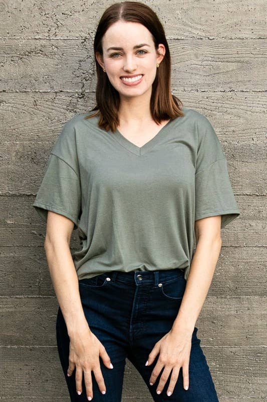 V-Neck Soft Touched Tee