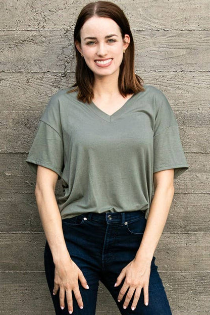 V-Neck Soft Touched Tee