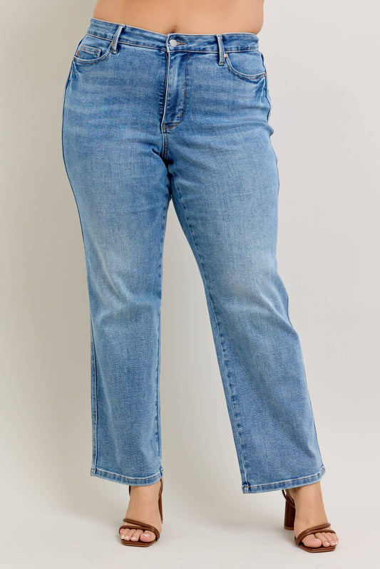 Tummy Control Vintage Wash Straight