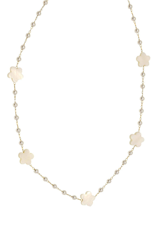 16+ Pearl and Shell Water Resistant Necklace